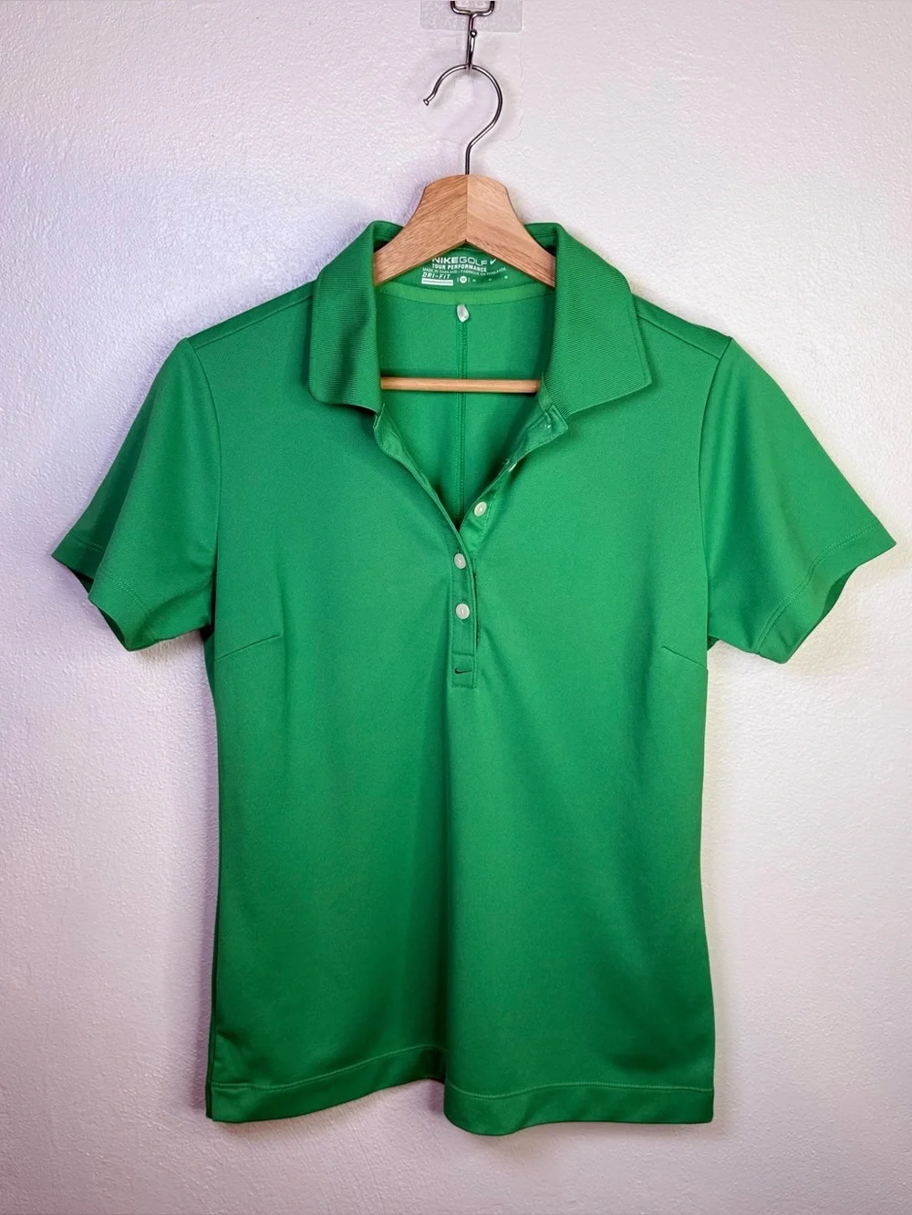 Nike Golf Tour Performance Women's Dri-Fit Green Victory Golf Polo Size Medium